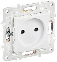 Розетка SKANDY 10А без заземл. защ. шторки SK-R01W арктич. бел. IEK SK-R13-10-K01