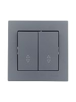 Переключатель проходной 2-кл. СП Vesna механизм графит LEZARD 742-3488-106