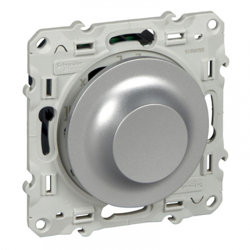 Светорегулятор (диммер) ODACE LED поворотно-нажимной универс. 4-400Вт алюм. SchE S53R512