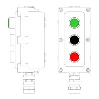 Пост управления взрывонепроницаемый из алюм. LCSD-03-B-MC-L1G(220)x1-P1B(11)x1-P1R(11)x1-PCMB-KA3MHK DKC LCSD21000106