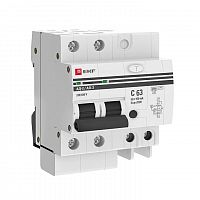 Выключатель автоматический дифференциального тока C 63А 100мА тип AC 6кА АД-2 (электрон.) защита 270В PROxima EKF DA2-6-63-100-pro
