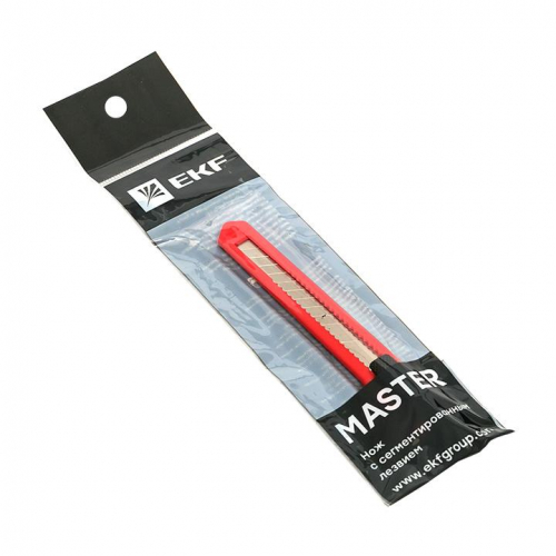 Нож с сегментированным лезвием 9мм НСМ-10 EKF Master ncm-10-ms фото 2