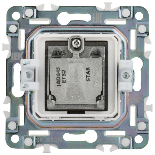 Розетка двойная TV+SAT SKANDY SK-A13N никель IEK SK-AF20-O-K50 фото 5