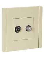 Розетка 2-м TV+SAT FORTE&PIANO FP438 ваниль IEK FP-AF20-O-K10