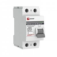 Выключатель дифференциального тока (УЗО) 2п 63А 30мА тип A ВД-100 (электромех.) PROxima EKF elcb-2-63-30-em-a-pro
