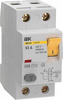 Выключатель дифференциального тока (УЗО) 2п 63А 100мА 6кА тип AC ВД3-63 KARAT IEK MDV20-2-063-100
