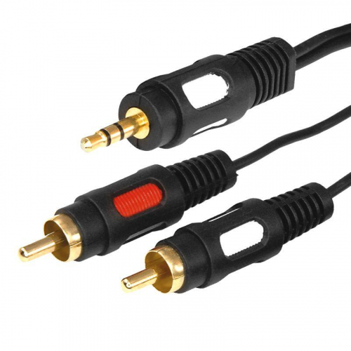 Шнур 3.5 Stereo Plug - 2RCA Plug 5м (GOLD) Rexant 17-4235 фото 3