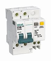Выключатель автоматический дифференциального тока 2п (1P+N) C 50А 30мА тип AC + OV ДИФ-101 со встроен. защитой от сверхтоков DEKraft 15153DEK