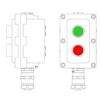 Пост управления взрывонепроницаемый из алюм. LCSD-02-B-MB-P1G(11)x1-P1R(11)x1-PBMB-KAEPM2MHK-20 DKC LCSD21000075