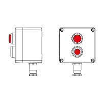 Пост управления взрывозащищенный из полиэстера CPE-P-03-(1xP1R(11)-1xLR(250))-1xKH2MHK(C)1Ex d e IIC Т5 Gb / Ex tb IIIC T95град.C DbIP66/КЗ DKC 2231.031.22.121G