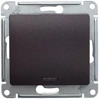 Механизм переключателя проходного 1-кл. СП Glossa 10А IP20 (сх. 6а) 10AX с подсветкой шоколад. SchE GSL000863