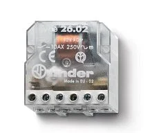 Реле шаговое электромеханич. 2NO 10А 2 состояния AgNi 230В AC монтаж в коробке IP20 FINDER 260282300000