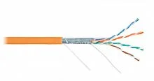 Кабель витая пара F/UTP кат.5e 4х2х24AWG solid LSZH оранж. (уп.305м) NIKOLAN NKL 2200C-OR