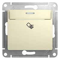 Выключатель карточный 1-кл. 1мод. СП Glossa 10А IP20 (сх. 6) механизм беж. SE GSL000269