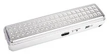 Фонарь-светильник аккумуляторный Accu9-L60-wh аварийный 60SMD яркий 300лм 2ч/эконом 90лм 6ч 220В аккум. Li-ion 3.7В 2.4А.ч бел. JazzWay 5024540