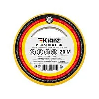 Изолента ПВХ 0.13х15мм 20м желт. (уп.10шт) Kranz KR-09-2602