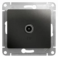 Механизм розетки TV Glossa 4DB проходной антрацит SchE GSL000792