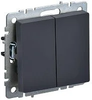 Выключатель 2-кл. СП BRITE ВС10-2-0-БрГ 10А механизм графит IEK BR-V20-0-10-K53