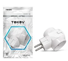 Разветвитель 3-м без заземл. 10А 250В IP20 ABS-пластик бел. TOKOV ELECTRIC TKL-S3C-C01