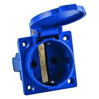 Розетка панельная 112 скрытая 2P+PЕ 16А 220В IP44 с защ. крышкой  EKF ps-112-16-220