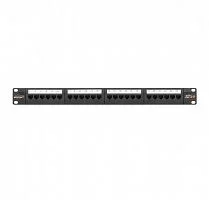 Патч-панель 19дюйм 1U 24 порта кат.5e (класс D) 100МГц RJ45/8P8C 110/KRONE T568A/B неэкран. с органайзером черн. NIKOMAX NMC-RP24UD2-1U-BK