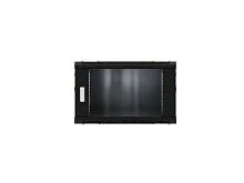 Шкаф настенный 19дюйм TERACOM PRO 6U 600х450мм дверь стеклянная с замком-ручкой черн. EKF TRP-WLL-0664-40B