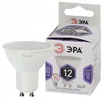 Лампа светодиодная LED MR16-12W-860-GU10 MR16 12Вт софит GU10 холод. бел. ЭРА Б0049076