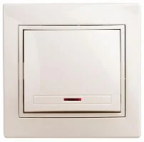 Выключатель 1-кл. СП Plano 10А IP20 1-102-02 250В с подсветкой сл. кость Intro Б0027598