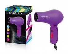 Фен ELX-HD05-С12 со складной ручкой 1000Вт 220-240В фиол. Ergolux 13982