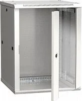 Шкаф 19 дюйм LINEA W 12U 600х600мм настен. стекл. дверь RAL7035 ITK LWR3-12U66-GF