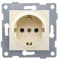 Механизм розетки 1-местн. с/з СП Ugra 16А IP20 250В. беж. GUSI С11Р3-003